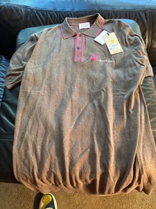 Polo marca Scotch & Soda marrone Amsterdam $138 nuova con etichetta vendita guardaroba studio - Foto 1 di 3
