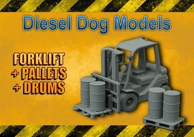 DIESEL DOG MODELS Forklift Model 1-76 / 1-50 / OO gauge/ O gauge Model railway (1 Pack-unpainted)