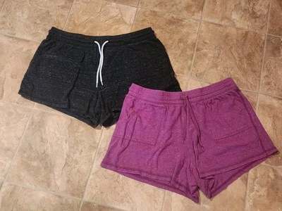 2 pares de pantalones cortos para mujer Athletic Works tejidos talla L 12-14 Foto 1 de 4