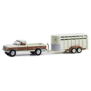 Ford F-250 XLT Lariat 1991 1/64 con remolque de ganado, enganche y remolque 30 32300-C - Imagen 1 de 3