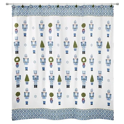  - Shower Curtain, Holiday Fabric Shower Essentials, Christmas Decorations  - Image 1 of 3