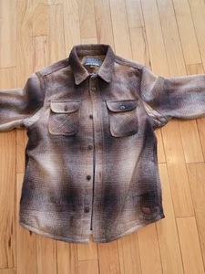 JACHS New York komplett gefütterte Wollmischung Hemdjacke Herren MEDIUM braun kariert  - Bild 1 von 4