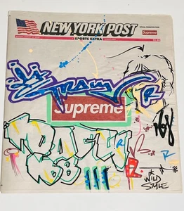 c.2018 TRACY 168 Zeichnung auf Supreme NY Post Zeitungen SELTEN Wildstyle Graffiti! - Bild 1 von 24