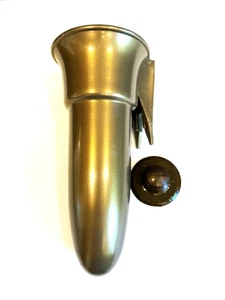 Jarrón Cripta/Flor de Mausoleo DORADO - 7,75 PULGADAS Marrón/Bronce con Base de Disco de 2 pulgadas - Imagen 1 de 10