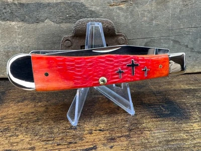 Case INDIAN PAINT BRUSH Rogers Jig Trapper 3 Cross shield 39922 6254 SS - Image 1 of 4