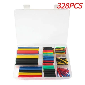 Kit de funda de tubo de cable termorretráctil 2:1 328 piezas envoltura eléctrica para automóvil - Imagen 1 de 6