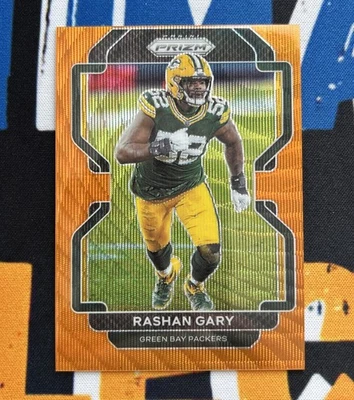 2021 Panini Prizm Football Rashan Gary Orange Wave Prizm /60 - Packers #141 - Image 1 of 2