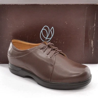 Mujer Aravon Devon Cómodo Caminar Oxford 5 EEEE Marrón Cuero Zapatos Nuevos en Caja Foto 1 de 4