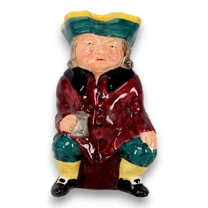 Jarra Ridgway Staffordshire Toby pintada a mano cerámica brillante Inglaterra vintage años 50 - Imagen 1 de 6