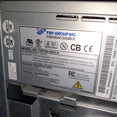 ALIMENTATORE ATX FSP GROUP FSP400-60HLN 400W (3892N) - Immagine 1 di 4