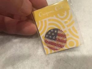 Origami Owl Living Locket Plates Large (new) USA FLAG SWAR. CRYS. LTD ED PCS001 - Picture 1 of 1