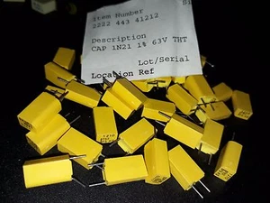 20pcs NOS PHILIPS KS 443 1210pF 63V 1% STYROFLEX HI-END POLYSTYRENE CAPS! - Picture 1 of 1