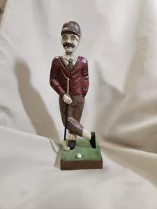 Statua in legno vintage nostalgica golfista 13" ottime condizioni - Foto 1 di 3