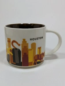 Starbucks Coffee 2014 Houston You Are Here Series Mug 14oz YAH Tea Cup Texas TX - Picture 1 of 6