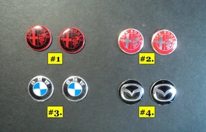 2x Car Key Fob Remote Decals Emblem Badge Logo Stickers Small 14 mm Alfa Romeo - Picture 1 of 2