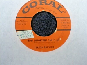 4(Four) Teresa Brewer Vinyl 45's 10 Songs - Picture 1 of 1