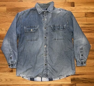 Camisa vaquera vintage Levi's chaqueta para hombre grande azul forrada de vellón años 90 Y2K - Imagen 1 de 14