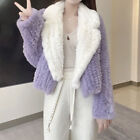 2023 women Artificial fur coat with lapel and double-sided woven coat