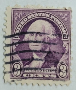 US-Briefmarke ~ George Washington ~ 3¢ violett ~ verschickt/gestempelt ~ 1932 ~08 - Bild 1 von 6