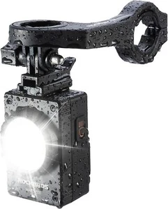 ROCKBROS Cycling Hoisting Headlight Rainproof Bike Front Handlabar Light USB LED - Picture 1 of 9