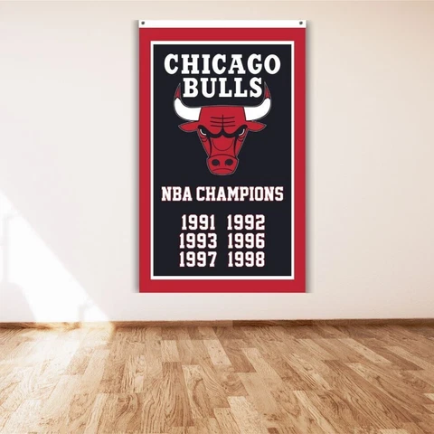 Chicago Bulls 3x5 ft Flag NBA Champions American Basketball Banner Fast Shipping Cover