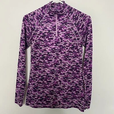 Top Atlético Eddie Bauer 1/4 Cremallera XS Púrpura Manga Larga Elastizado Atletismo Foto 1 de 4