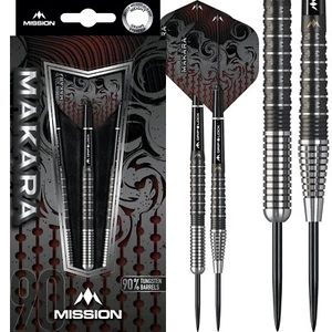 Mission | Makara | Steel Tip Darts | Graphite PVD Black Coated | 21g – 26g - Picture 1 of 3