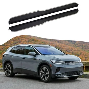 Black Running Board fits for Volkswagen ID.4 2022-2025 Side Step Nerf Bars 2PCS - Picture 1 of 8