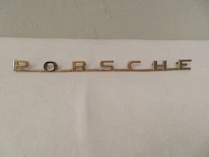 Vintage Porsche Emblem Gold Toned 5 Stud 1960s? 260mm 10.5" - Picture 1 of 6