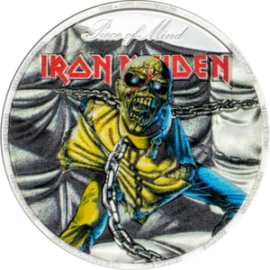 Moneda de prueba de plata 2023 Islas Cook Iron Maiden 2 oz - Imagen 1 de 3
