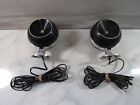 Vintage SparkOmatic Black Orb Round Speakers Set of 2 Rat Rod  Japan