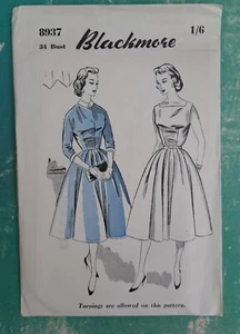 1950s Blackmore Paper Sewing Pattern Vintage Waisted Dress Combo. 34in Ladies - Picture 1 of 2