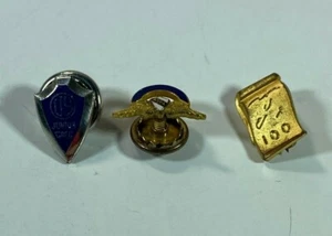 Vintage 2 OC Tanner Lapel Pins AOPA and Junior C of C, 1 100 Gold Tone, Lot of 3 - Picture 1 of 11
