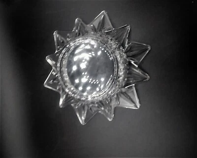 Mikasa Clear Glass Pillar Candle Holder Starmist WY928/756 Japan 8" W - Image 1 of 4