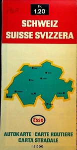 Esso Tankstellenkarte Schweiz Schweiz Schweiz 1969 Switzerland - Bild 1 von 1
