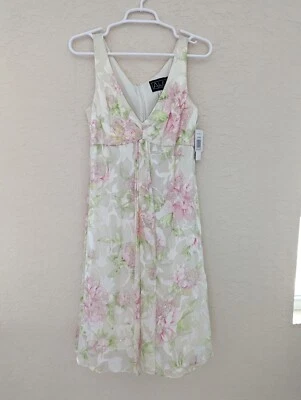 Винтажный Alex вечера шелк выпускного вечера Пасхи весны блестки платье размер 6 неиспользованный запас новый с Ярлыками - Изображение 1 из 4