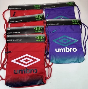 Lotto 6x Umbro Duotone Borsa da Trasporto Borsa Atletica Zaino Sportivo 17x13 Cerniera NUOVO - Foto 1 di 9