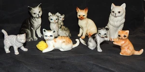 Sammlungsauflösung 18x größtenteils Porzellan Katzen Dekorfiguren Sammler - Bild 1 von 10