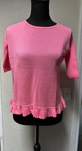 Lilly Pulitzer girls hot pink sweater Boxy cut 3/4 sleeve knit girls Size M 6-7 - Picture 1 of 8