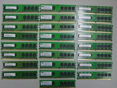 LOT OF 25PCS 512MB 240p PC2-5300 CL5 8c 64x8 DDR2-667 DIMM "TESTED" - Image 1 of 2