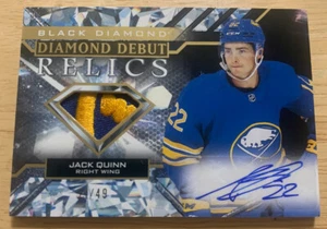 Parche automático 22-23 Black Diamond Jack Quinn Diamond debut reliquias 21/49 novato RPA - Imagen 1 de 11