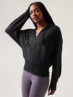 Athleta Balance Sweatshirt JACKET Size XXS Regular Black #860065 L9