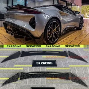 Carbon/Forged Carbon/Gloss Black Rear Trunk Spoiler Wing Fits Lotus Emira 23-25 - Picture 1 of 35