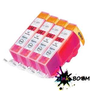 4 Magenta Tintenpatrone für CLI-221 PIXMA IP4700 MP620 MP640R MP990 MX860 - Bild 1 von 1