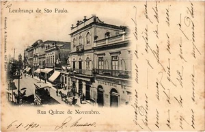 PC BRAZIL LEMBRANCA DE SAO PAULO RUA QUINZE DE NOVEMBRO (a61254) - Imagen 1 de 2