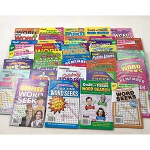 Dell Penny Press Word Seek Word Search Puzzle Books Unused Mixed Lot of 40 - Picture 1 of 6