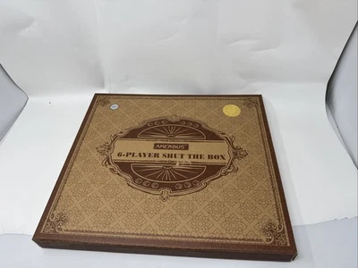 Shut the Box Dice Game,4 Players Wooden Board Math Number Game Family US Stock - Image 1 of 4