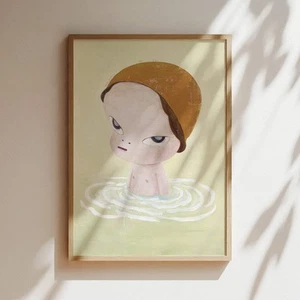 Nara Art Print - Childhood Bath - Creepy Kid Swimming, Japanese Poster, Anime Wa - Picture 1 of 16