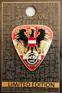 Hard Rock Cafe INNSBRUCK Year 2017 3D Black Eagle Guitar Pick Pin - Picture 1 of 1