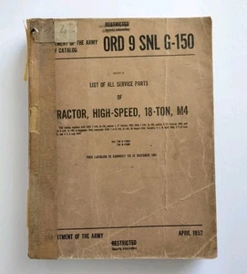 M4 High Speed Tractor US Army Ordnance Catalog ORD 9 SNL G-150 Tank Belgium 1952 - Picture 1 of 19